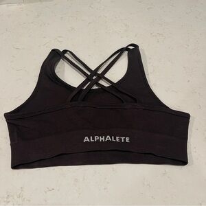 Alphalete Black Strappy Sports Bra with Racerback